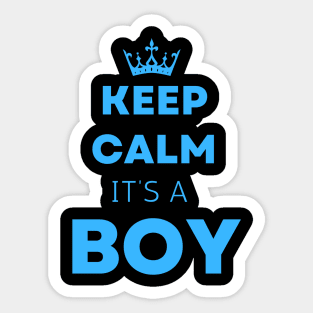 Ceep calm its a boy gift Ahoy it's a boy & "new dad gift" "it's a boy pregnancy" newborn, dad of boy gift Sticker